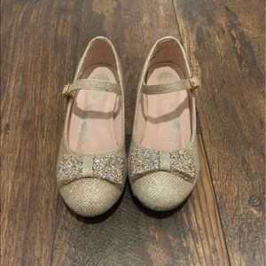 Girls gold glitter heels size 12